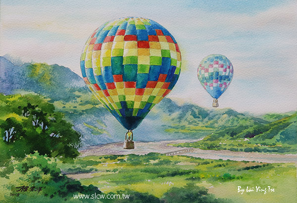 colorful hot air balloons 繽紛熱氣球